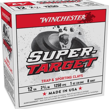 Winchester Ammo TRGT12508 Super-Target 12Gauge 2.75" 1oz 8Shot 25 Per Box/10 Case