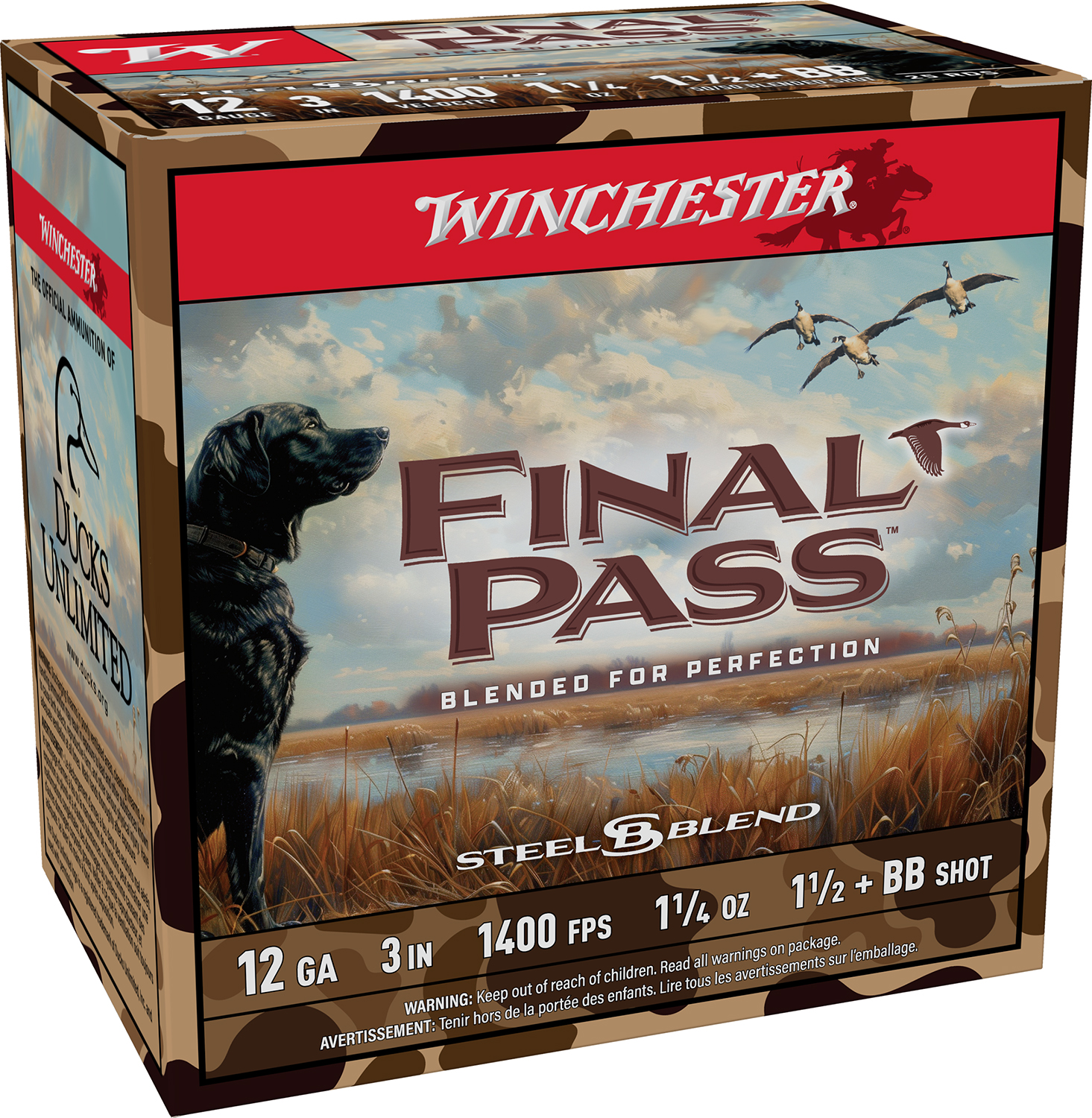 Winchester Ammo FP123BB15 Final Pass 12Gauge 3" 1 1/4oz BB/1.5Shot 25 Per Box