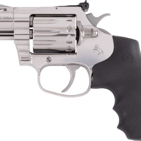 Colt Mfg KCOBRA22SP2RFO King Cobra  22 LR 10 Shot 2" Stainless Vent Rib Barrel, Stainless Cylinder & Frame, Black Rubber Grip