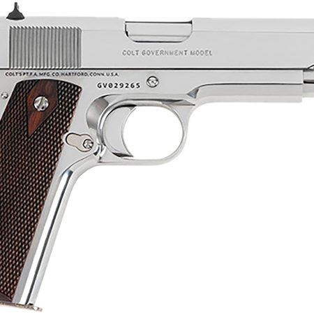 Colt Mfg O1911CBS 1911 Government 45 ACP 8+1 5" Stainless Steel Barrel, Bright Stainless Serrated Slide, Bright Stainless Steel Frame w/Beavertail