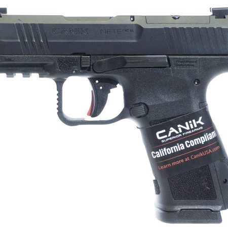 Canik HG7884CA-N Mete MC9L *CA Compliant 9mm Luger 10+1 3.18" Black Steel Barrel, Black Nitride Steel Serrated Slide, Black Polymer Frame w/Picatinny Rail, Interchangeable Backstrap Grip