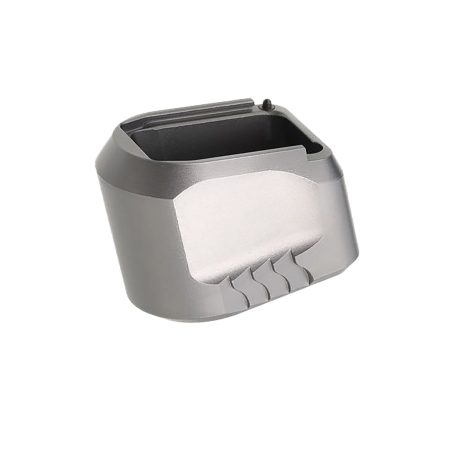 Tyrant CNC TDMPMAGEXFSGREY  Magazine Extension Fits S&W M&P 9/40 5rd Compatible w/ Full-Size M&P 1.0/2.0 frames Grey Aluminum
