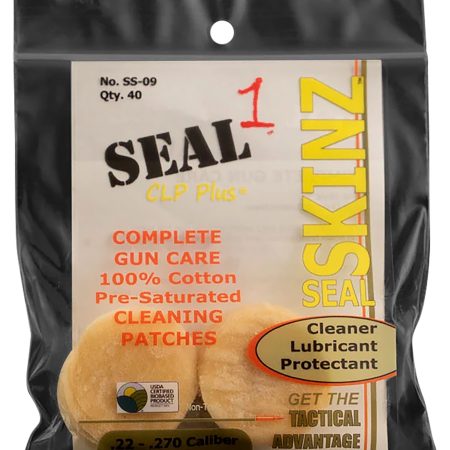 Seal 1 SS-09 Seal SKINZ Cleaning Patches/Cloths 22-270 Cal 1.25" Cotton