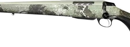 Tikka JRTXVW47124 T3x Lite 7mm PRC 3+1 24.40" Midnight Bronze Cerakote Fluted Threaded Barrel & Drilled & Tapped Receiver, Veil Wideland Fixed Synthetic Stock, Left Hand