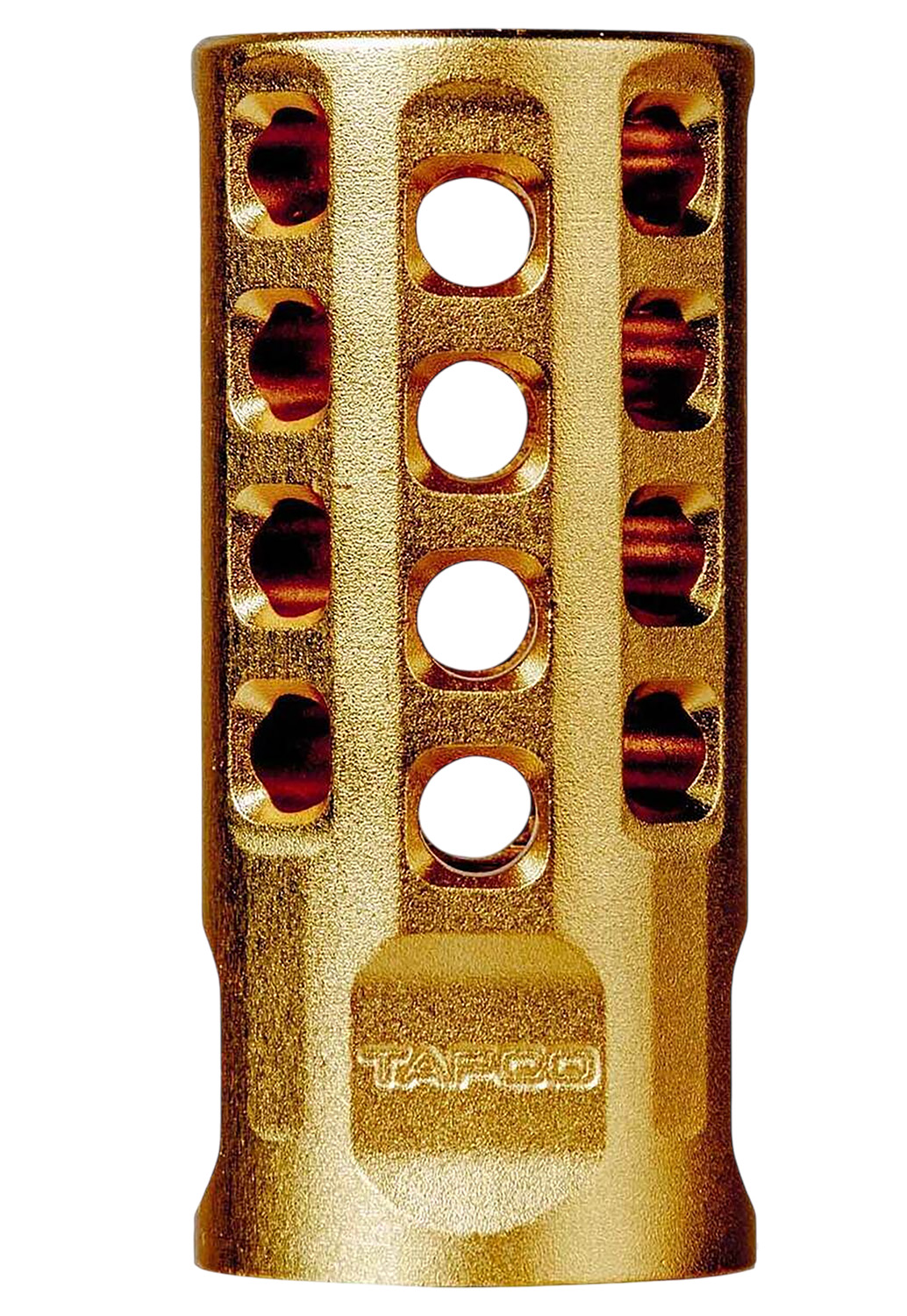 Tapco TAP22032 Muzzle Brake Gold Anodized Aluminum 1/2"x28 Threads 2" OAL .920" Diameter 22LR