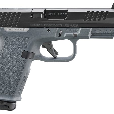 Ruger 19412 RXM  9mm Luger 15+1 4.50" Black FNC Nitride Threaded Barrel & Alloy Steel Optic Ready/Serrated Slide, Stealth Gray Polymer Frame w/Accessory Rail, RMR/RMSc/DeltaPoint Pro Footprint