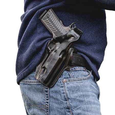 Galco FL894RB Fletch High Ride Belt OWB Black Steerhide Fits Sig P365 X Macro Right Hand