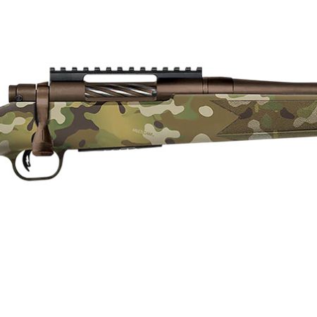 Mossberg 28275 Patriot  Compact 22-250 Rem 5+1 18" Patriot Brown Cerakote Threaded Bull Barrel, Patriot Brown Cerakote Steel Receiver w/Picatinny Rail, MultiCam Fixed Synthetic Stock