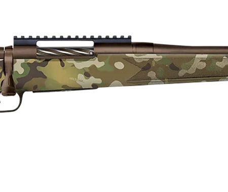 Mossberg 28284 Patriot  Compact 7mm PRC 3+1 20" Patriot Brown Cerakote Threaded Bull Barrel, Patriot Brown Cerakote Steel Receiver w/Picatinny Rail, MultiCam Fixed Synthetic Stock
