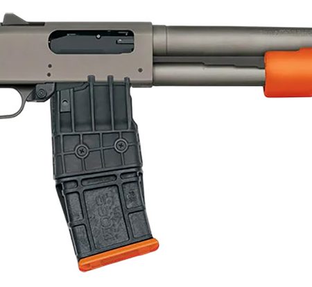 Mossberg 50220 590M  12 Gauge 10+1 18.50" Tungsten Gray Cerakote Barrel & Steel Drilled & Tapped Receiver, Magpul SGA Safety Orange Synthetic Stock