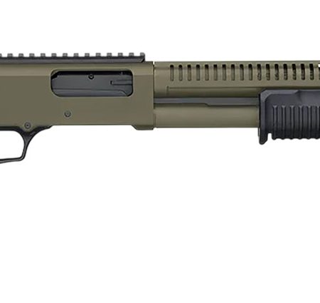 Mossberg 50757 590R  12 Gauge Pump 3" 6+1 18.50" OD Green Cerakote Heat Shield Barrel, OD Green Cerakote Steel Receiver, Black AR Mil-Spec Adjustable Synthetic Stock, Black Magpul Grip