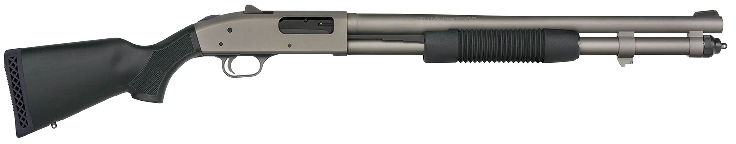 Mossberg 50796 590A1 NFA Pro 12 Gauge 3" 5+1 20" Tungsten Gray Cerakote Barrel & Drilled & Tapped Steel Receiver, Black Synthetic Stock