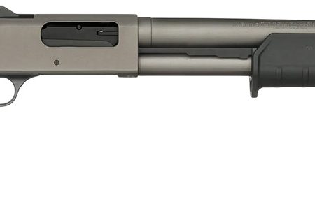 Mossberg 50797 590A1  12 Gauge 6+1 20" Tungsten Gray Cerakote Barrel & Drilled & Tapped Receiver, Magpul SGA Black Synthetic Stock