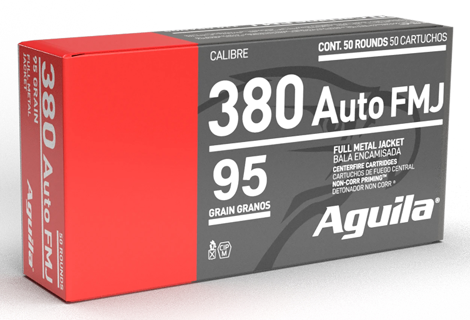 Aguila 1E802380 380ACP 95gr Full Metal Jacket 50 Per Box