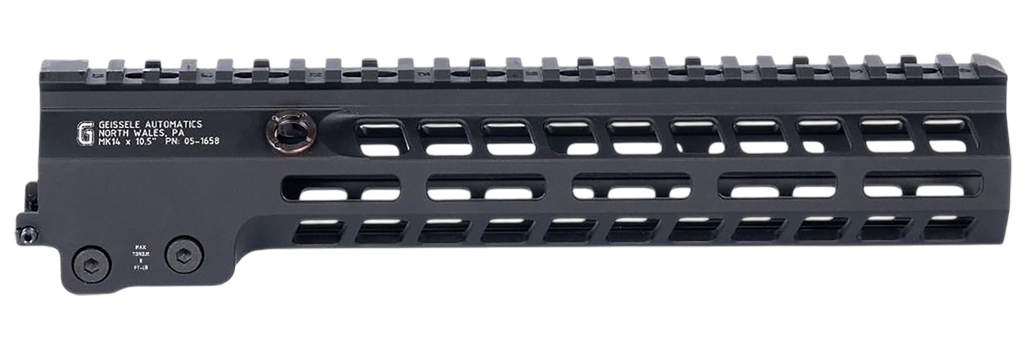 Geissele Automatics 051658B Super Modular Rail MK14 Black Aluminum 10.50" Long