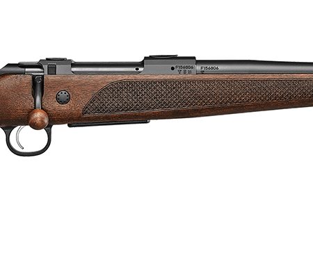 CZ-USA 07307 600+ Lux 308 Win 5+1 20" Black Nitride Threaded Barrel, Black Nitride Steel Drilled & Tapped Receiver, Walnut Fixed Stock