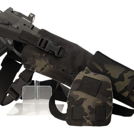 Cole-tac VWX110 Varmint Wrangler XL Pistol Holder Chest MultiCam Black Left Hand