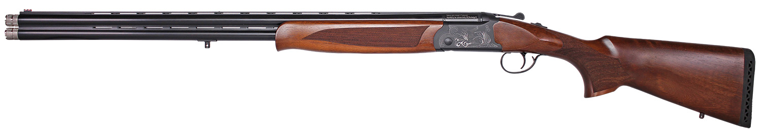 Iver Johnson Arms IJ60028 IJ600 28 Gauge Break Open 2.75" 2 Shot 28" Black Over/Under Vent Rib Barrel, Engraved Matte Black Chrome Steel Receiver, Fixed Walnut Stock