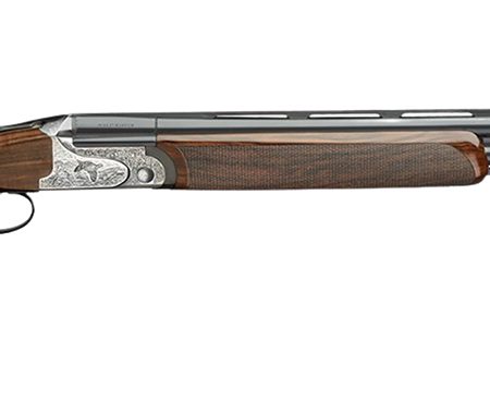 Rizzini USA 2203-1228 Aurum EVO 12 Gauge Break Open 3" 2rd 28" Black Over/Under Vent Rib Barrel, Coin Anodized Receiver Engraved w/Game Scene, Fixed Turkish Walnut Stock w/Prince of Whales Grip