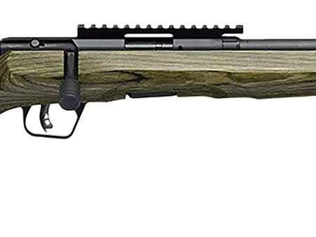 Savage Arms 70851 B Series  Full Size 17 HMR 10+1 18" Matte Black Spiral Fluted Threaded Barrel, Matte Black Carbon Steel Receiver w/Picatinny Rail, OD Green Fixed Laminate Stock, Right Hand