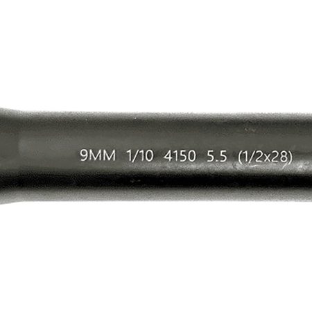 Lead & Steel Llc LS9MM5.5-28 AR9  9mm Straight Profile Black Nitride Chrome Moly Vanadium