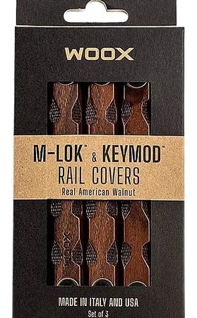 Woox SH.MLK005.S3 M-LOK Rail Covers  Micarta Green American Walnut 3Pack