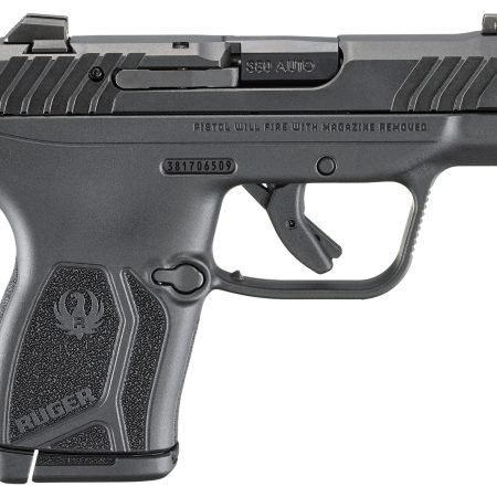 Ruger 13760 LCP Max  Compact Frame 380 ACP 10+1 2.80" Black Oxide Alloy Steel Barrel, Black Nitride Alloy Steel Serrated Slide, Black Polymer Frame, Textured Grip, Manual Safety