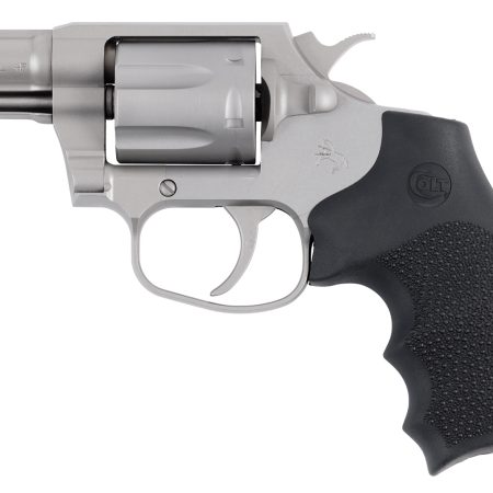 Colt Mfg COBRASM2RFO Cobra 38 Special +P 6rd Shot 2" Matte Stainless Barrel, Cylinder & Frame, Black Hogue Overmolded Grip, Exposed Hammer