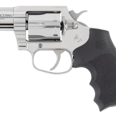 Colt Mfg KCOBRASB2RBBS King Cobra  357 Mag 6rd Shot 2" Stainless Steel Barrel, Cylinder & Frame, Black Hogue Overmolded Grip, Exposed Hammer, DA/SA