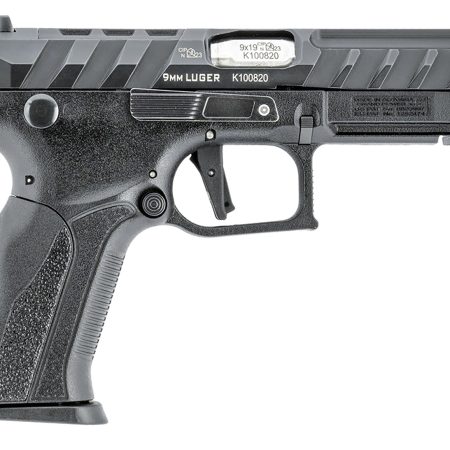 Grand Power 8588005808668 Q100 Mk23 9mm Luger 15+1 4.25" Stainless Rotating Barrel, Black Steel Optic Ready/Serrated Slide, Black Steel Frame w/Accessory Rail & Beavertail, Textured Grip