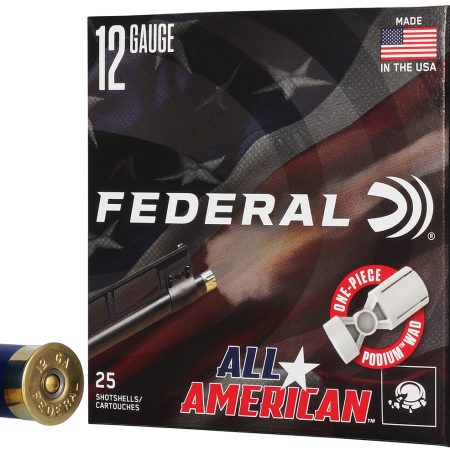 Federal FAA12H8 All-American 12Gauge 2.75" 1 1/8oz 8Shot 25 Per Box/10 Case