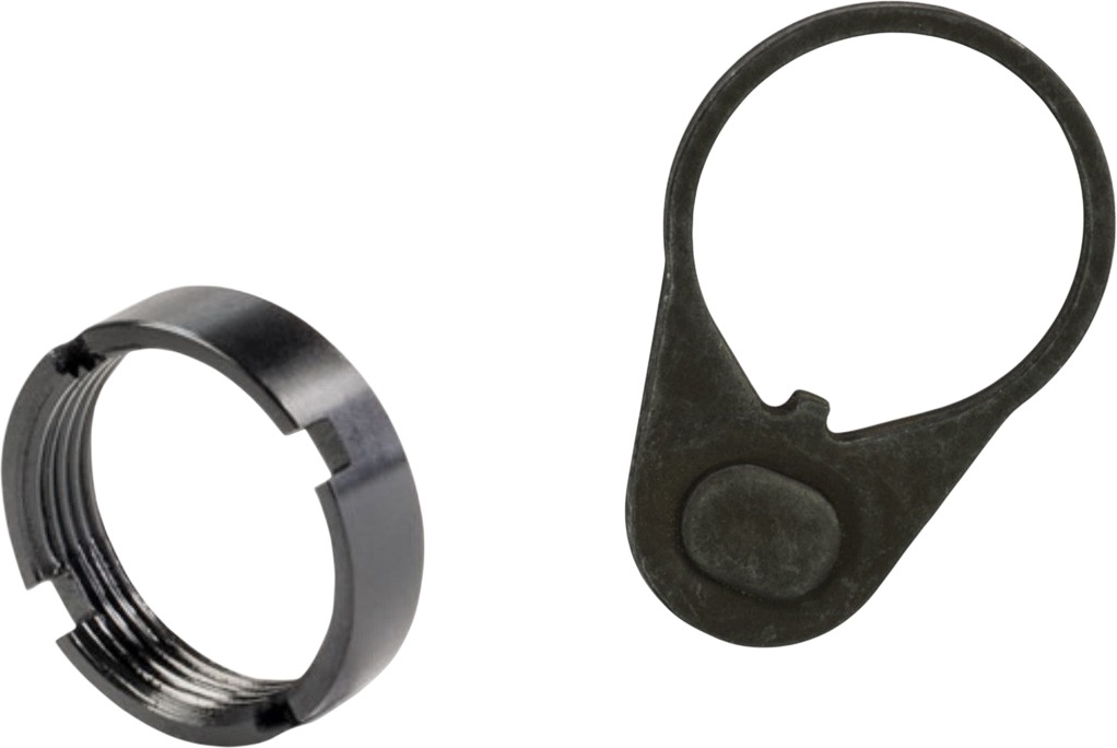 White Label Armory WLA-BUF-7006-01 Mil-Spec End Plate Kit Black Aluminum/Steel AR-15