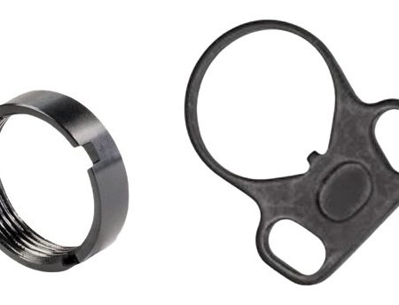 White Label Armory WLA-BUF-7008-01  End Plate Kit Ambidextrous Black Aluminum/Steel AR-15