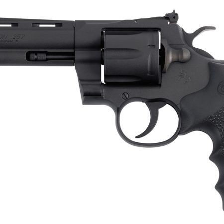 Colt Mfg PYTHONBM5RNS Python 357 Mag/38 Special 6 Shot 5" Matte Blued Vent Rib Carbon Steel Barrel, Cylinder & Frame, Black Rubber Grip, Exposed Hammer