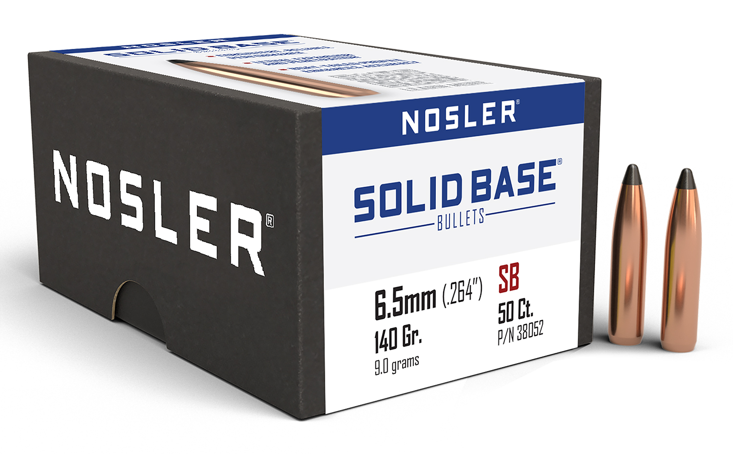 Nosler 38052 Solid Base 6.5mm 140gr Soft Point 50CT
