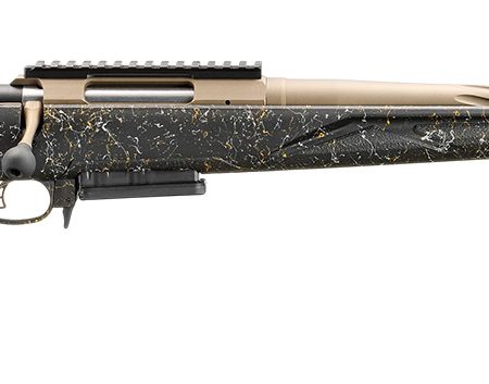 Ruger 46972 American II Prairie 308 Win 3+1 20" Smoked Bronze Cerakote Spiral Fluted Threaded Barrel & Alloy Steel Receiver w/Picatinny Rail, Black Splatter Adj LOP Synthetic Stock