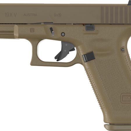 Glock UV1950701X G19X V 9mm Luger 10+1 4.02" Black GMB Barrel, Coyote nPVD Steel Serrated Slide, Coyote Brown Polymer Frame, Textured Polymer Grip, Ambidextrous