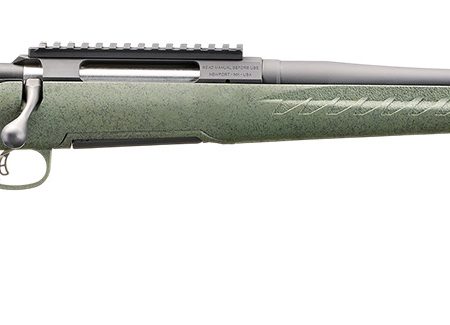 Glenfield 52001 Model A  Full Size 308 Win 4+1 20" Matte Black Threaded Barrel, Matte Black Alloy Steel Receiver w/Picatinny Rail, Moss Green Splatter Fixed Synthetic Stock, Thread Protector