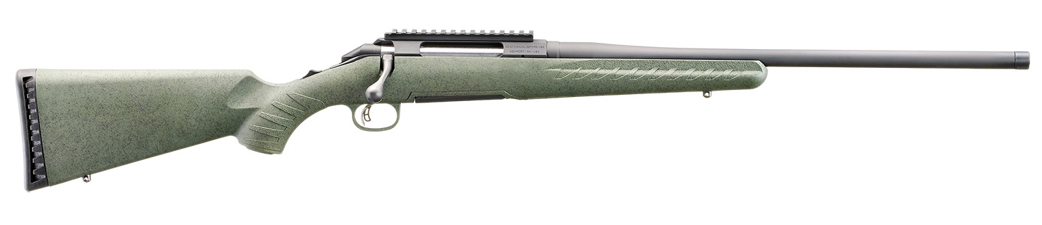 Glenfield 52001 Model A Full Size 308 Win 4+1 20" Matte Black Threaded Barrel, Matte Black Alloy Steel Receiver w/Picatinny Rail, Moss Green Splatter Fixed Synthetic Stock, Thread Protector