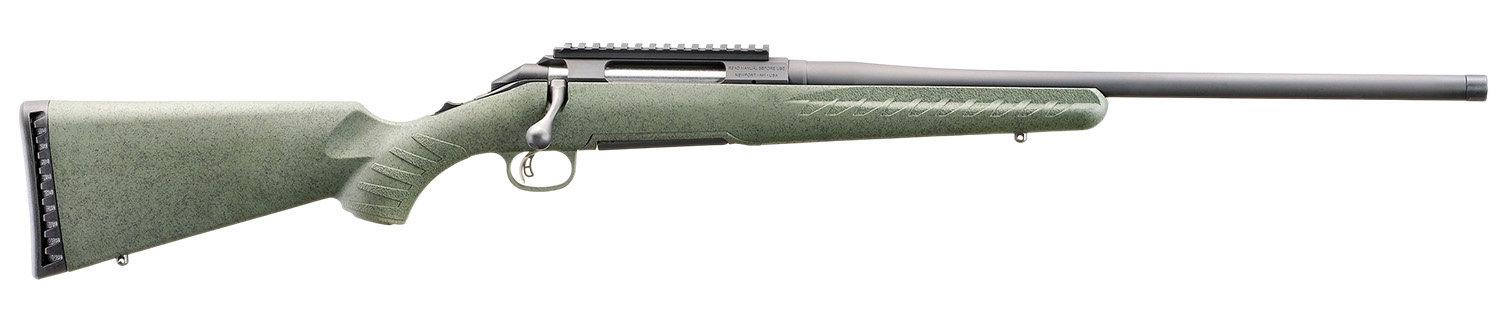 Glenfield 52002 Model A Full Size 30-06 Springfield 4+1 20" Matte Black Threaded Barrel, Matte Black Alloy Steel Receiver w/Picatinny Rail, Moss Green Splatter Fixed Synthetic Stock, Thread Protector