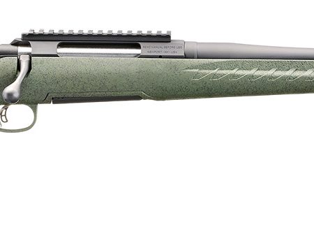 Glenfield 52004 Model A  Full Size 243 Win 4+1 20" Matte Black Threaded Barrel, Matte Black Alloy Steel Receiver w/Picatinny Rail, Moss Green Splatter Fixed Synthetic Stock, Thread Protector