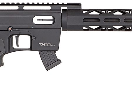 Derya Firearms TM22.METAL.20 TM22 Metal 22 LR 10+1 20" Black Threaded Barrel, Black Anodized Aluminum Receiver w/Picatinny Rail Receiver, Black Fixed Aluminum Stock, Black Polymer Grip