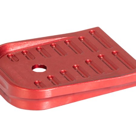Timber Creek Outdoors GL43XMFPR Glock 43X Magazine Floor Plate Red Aluminum