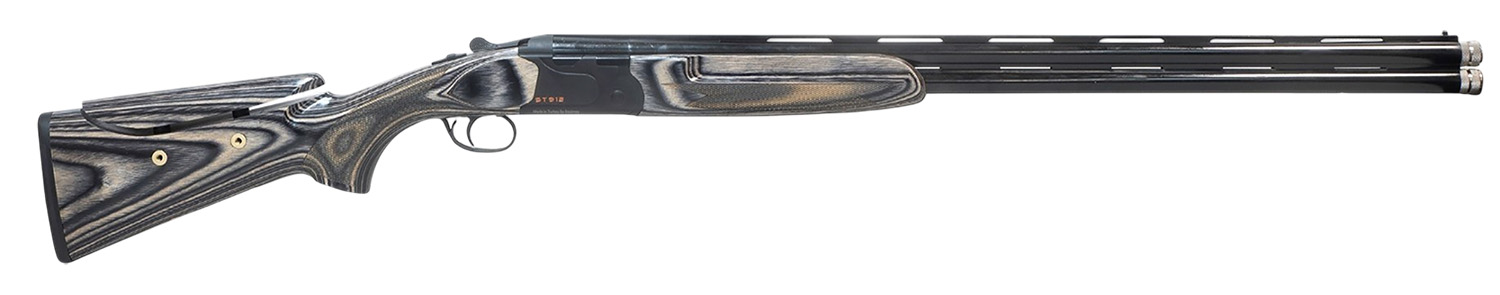 Pointer REXST912BBL12 FT912 Sport Trek Full Size 12 Gauge Break Open 3" 2rd 28" Black Over/Under Vent Rib Barrel, Black Steel Receiver, Adj Comb Gray Laminate Stock, Ambidextrous