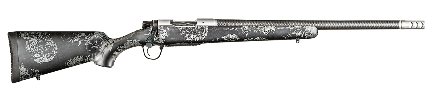 Christensen Arms 8010659800 Ridgeline FFT 22 Creedmoor 4+1 24" Carbon Fiber Threaded Barrel, Stainless Steel Drilled & Tapped Receiver, Carbon w/Gray Accents Sporter FFT Carbon Fiber Stock