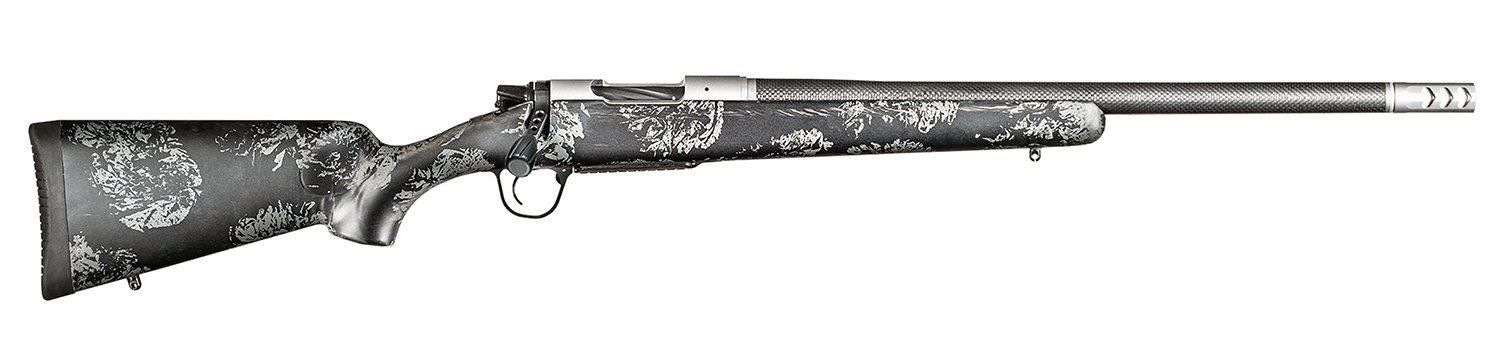 Christensen Arms 8010659900 Ridgeline FFT 25 Creedmoor 4+1 24" Carbon Fiber Threaded Barrel, Stainless Steel Drilled & Tapped Receiver, Carbon w/Gray Accents Sporter FFT Carbon Fiber Stock