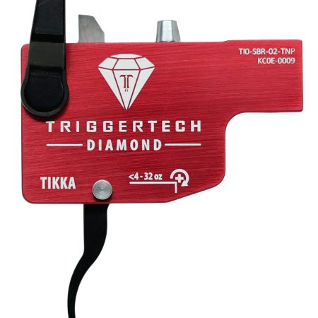 TriggerTech TI0SRB02TNP Diamond  Black/Red Curved Lever Fits Tikka Right Hand