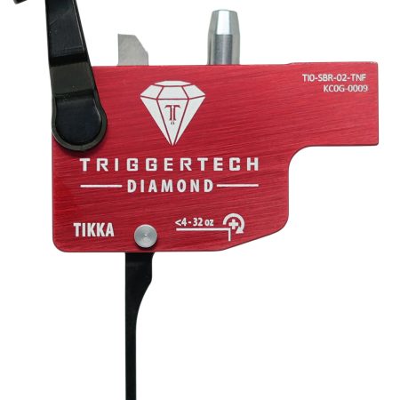 TriggerTech TILSRB02TNF Diamond  Black/Red Flat Lever Fits Tikka Left Hand