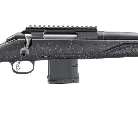 Ruger 56903 American II Patrol 5.56 NATO 10+1 16.10" Graphite Black Cerakote Threaded Bull Barrel & Alloy Steel Receiver w/Picatinny Rail, Black Splatter Adj LOP Synthetic Stock