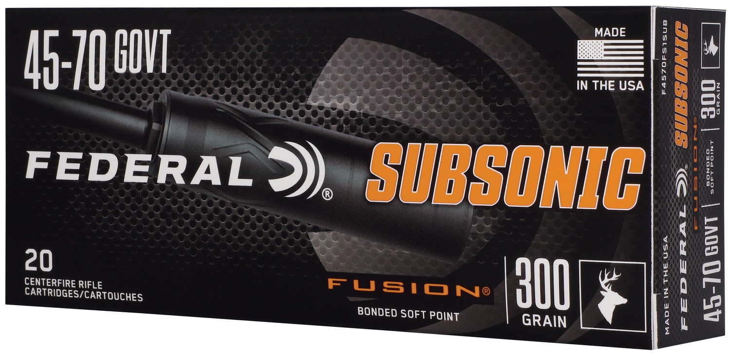 Federal F4570FS1SUB 45-70Gov 300gr Fusion Soft Point 20 Per Box/10 Case